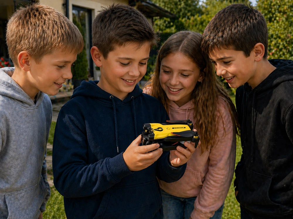 Jokomisiada Drone with camera - remote-controlled quadrocopter + memory card RC0756