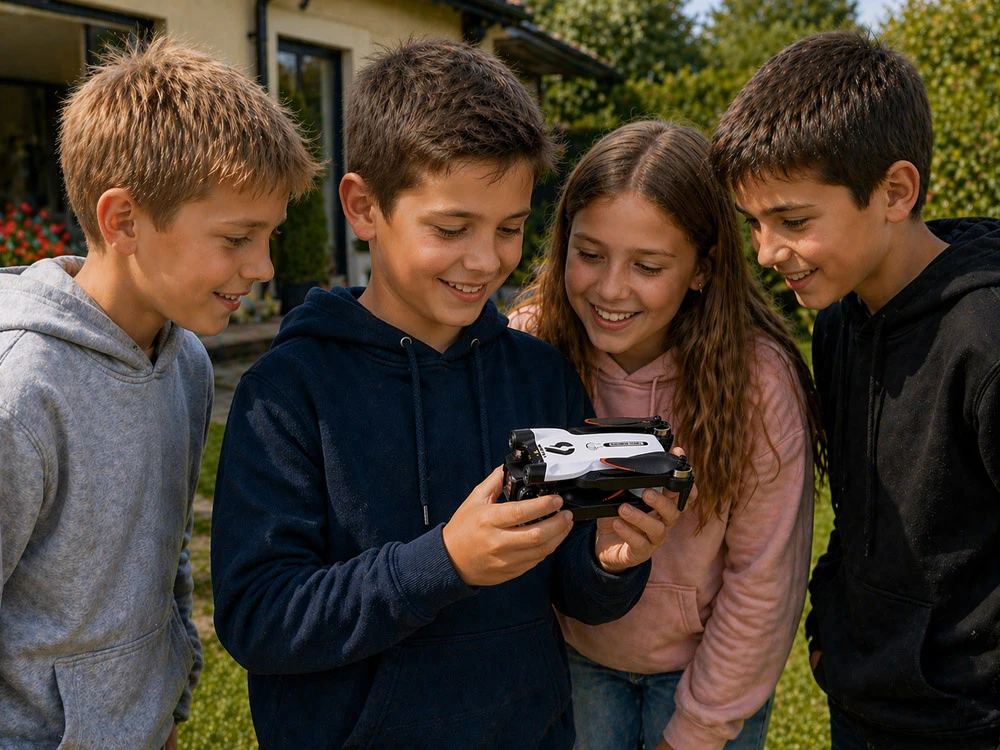 Jokomisiada Drone with camera - remote-controlled quadrocopter + memory card RC0756