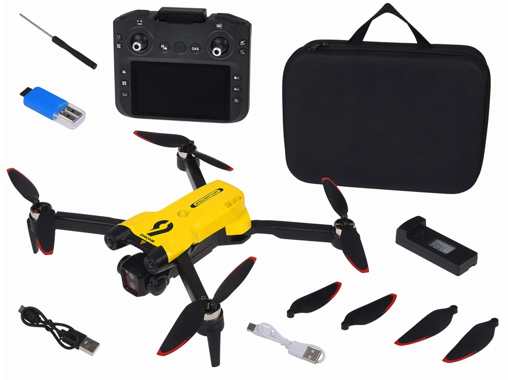 Jokomisiada Drone with camera - remote-controlled quadrocopter + memory card RC0756