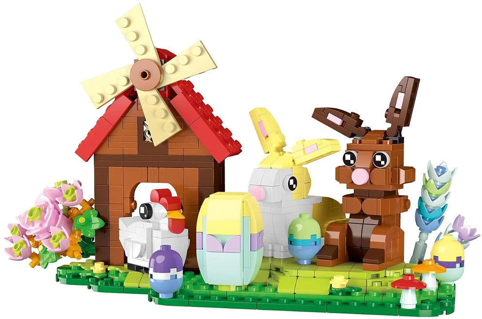 Jokomisiada EASTER FARM 12-in-1 construction blocks, connect together! 665pcs ZA6551
