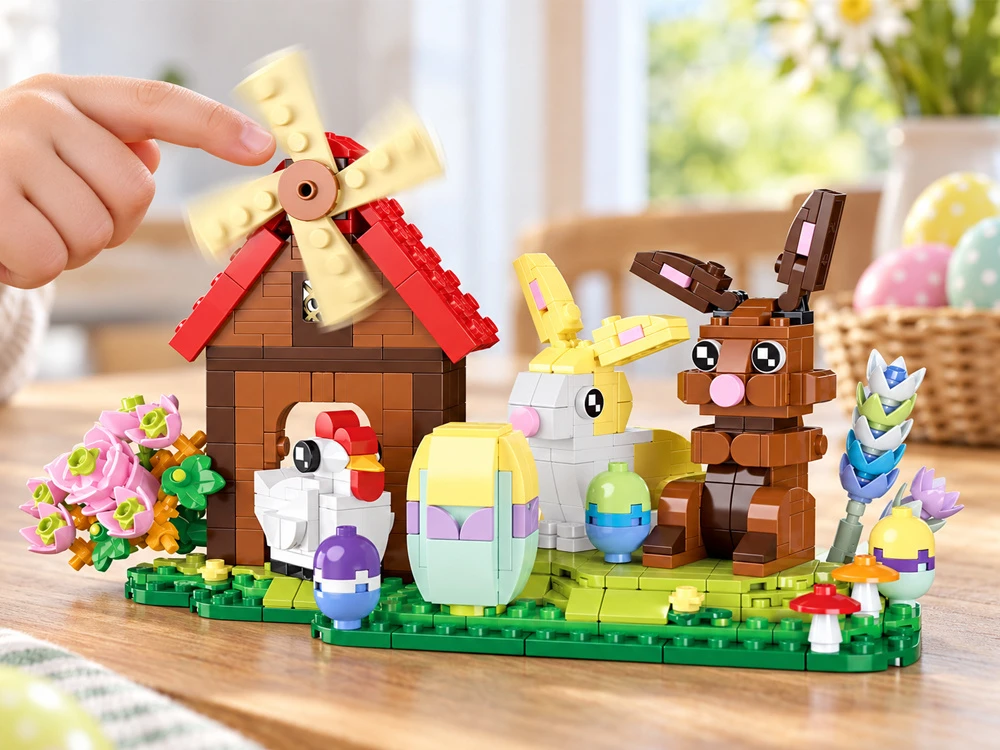 Jokomisiada EASTER FARM 12-in-1 construction blocks, connect together! 665pcs ZA6551