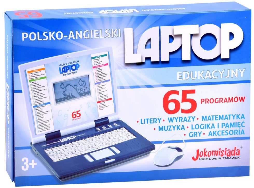 Jokomisiada Švietimo nešiojamojo kompiuterio lenkų-anglų 65 funkcijos