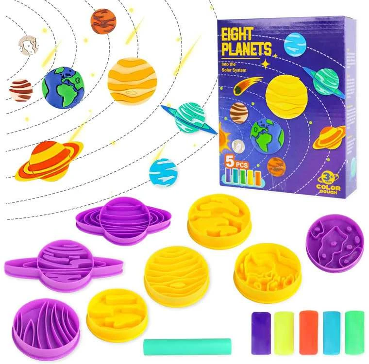 Jokomisiada Edukacinis plastilinių planetų rinkinys Saulės sistemos pelėsiai