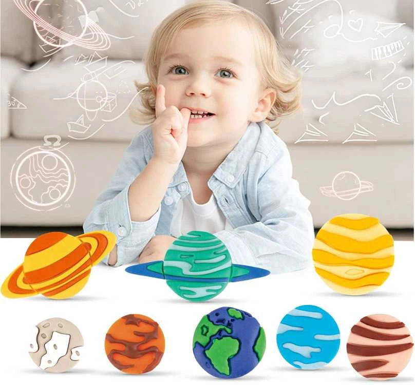 Jokomisiada Edukacinis plastilinių planetų rinkinys Saulės sistemos pelėsiai