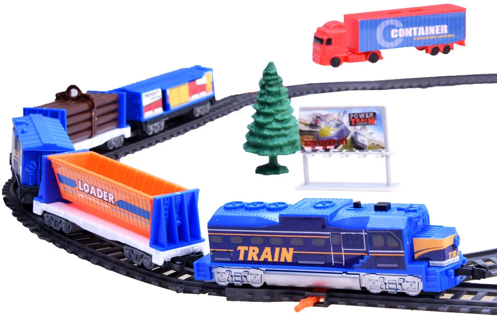 Jokomisiada Electric Train Set Crane 4 Wagons 670 cm Track 59 Pieces RC0779