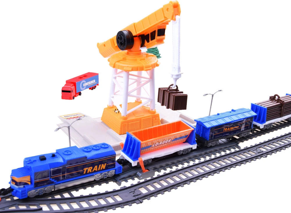 Jokomisiada Electric Train Set Crane 4 Wagons 670 cm Track 59 Pieces RC0779