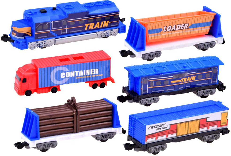 Jokomisiada Electric Train Set Crane 4 Wagons 670 cm Track 59 Pieces RC0779