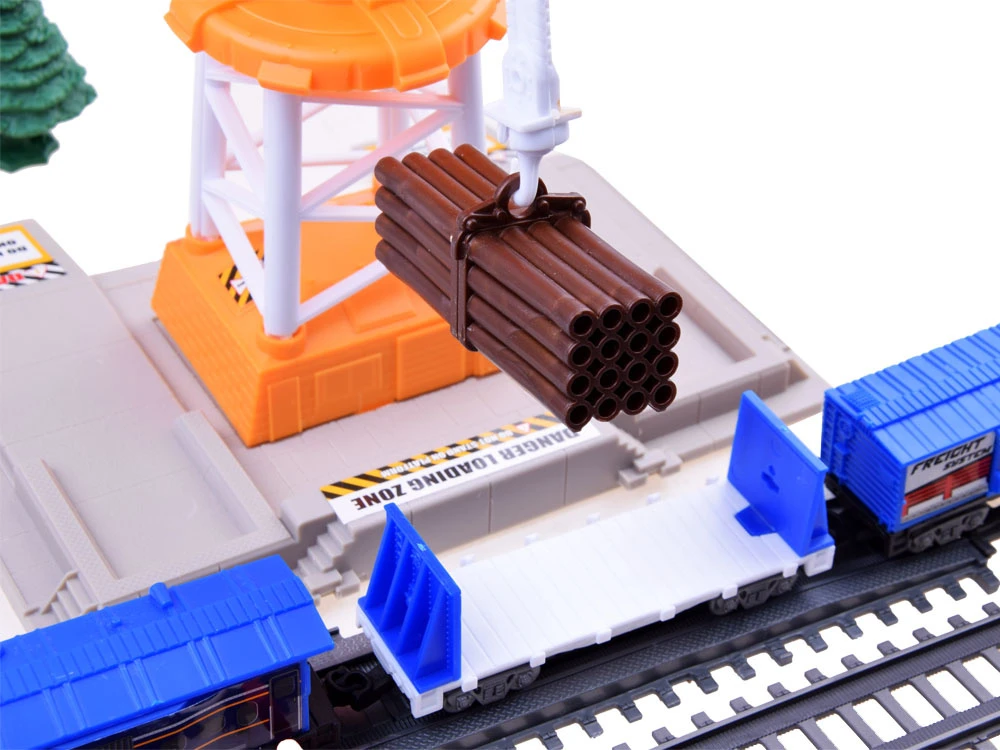 Jokomisiada Electric Train Set Crane 4 Wagons 670 cm Track 59 Pieces RC0779
