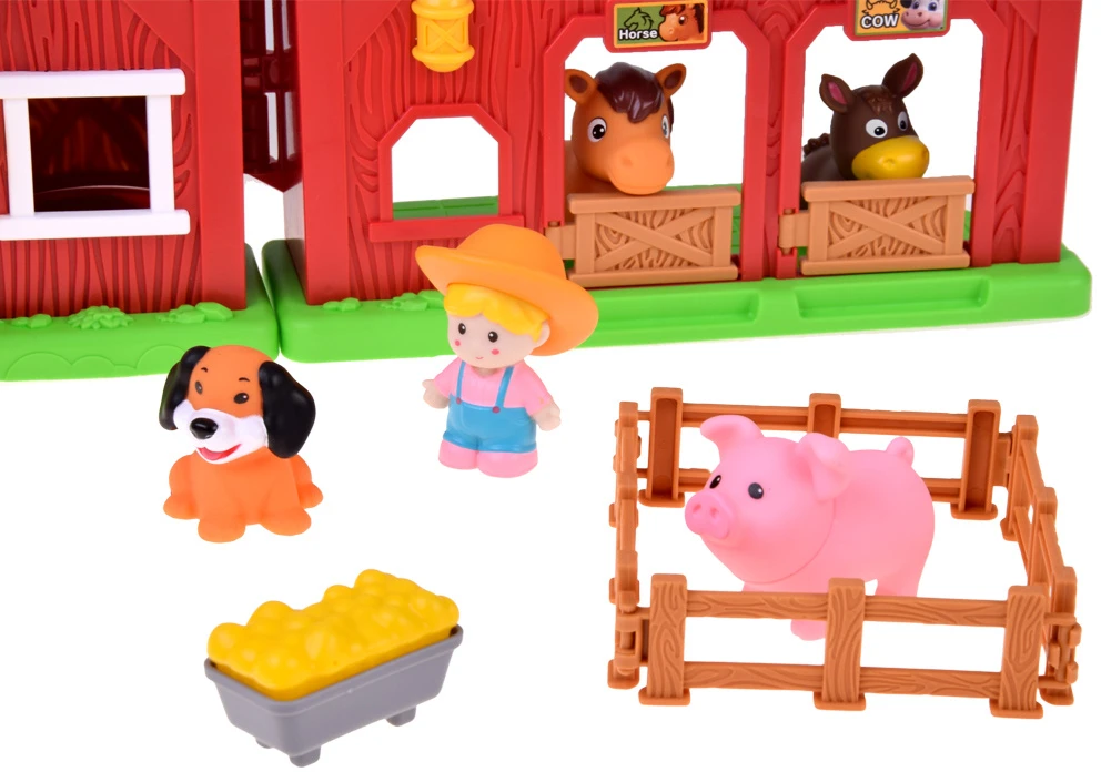Jokomisiada FARM Opening barn + 10 figures, tractor, and farm accessories ZA6384