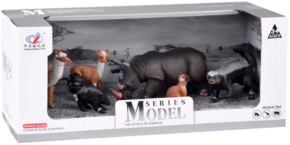 Figūros Gyvūnai Safari Skunk Rhinoceros