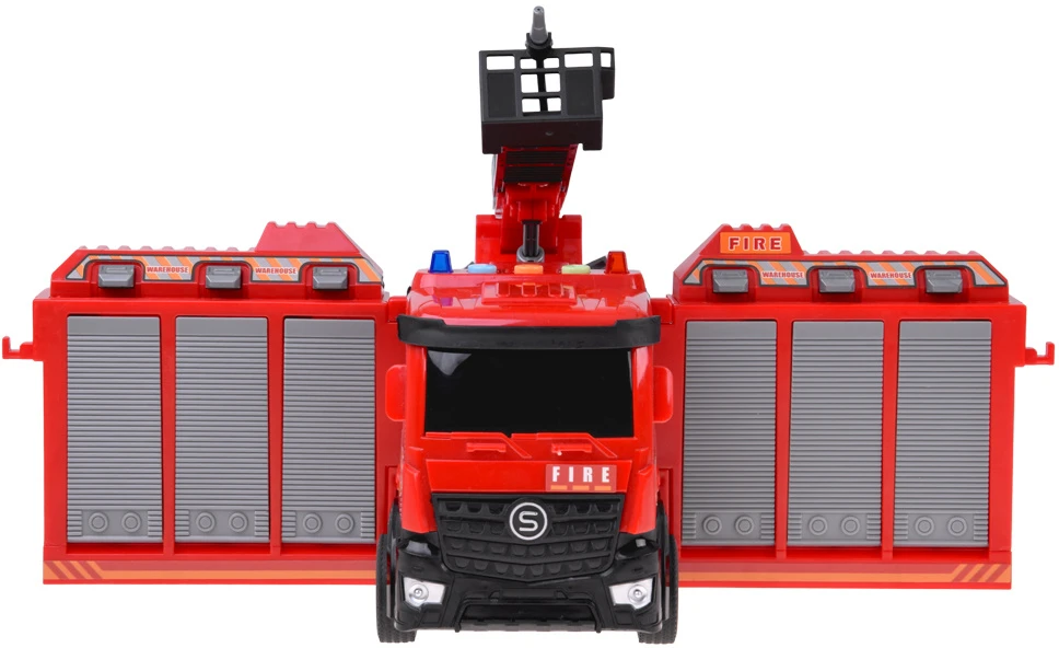 Jokomisiada FIRE BRIGADE transforming Light, sound, water spray + 4 cars ZA6560