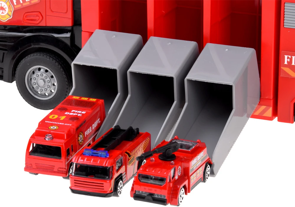 Jokomisiada FIRE BRIGADE transforming Light, sound, water spray + 4 cars ZA6560