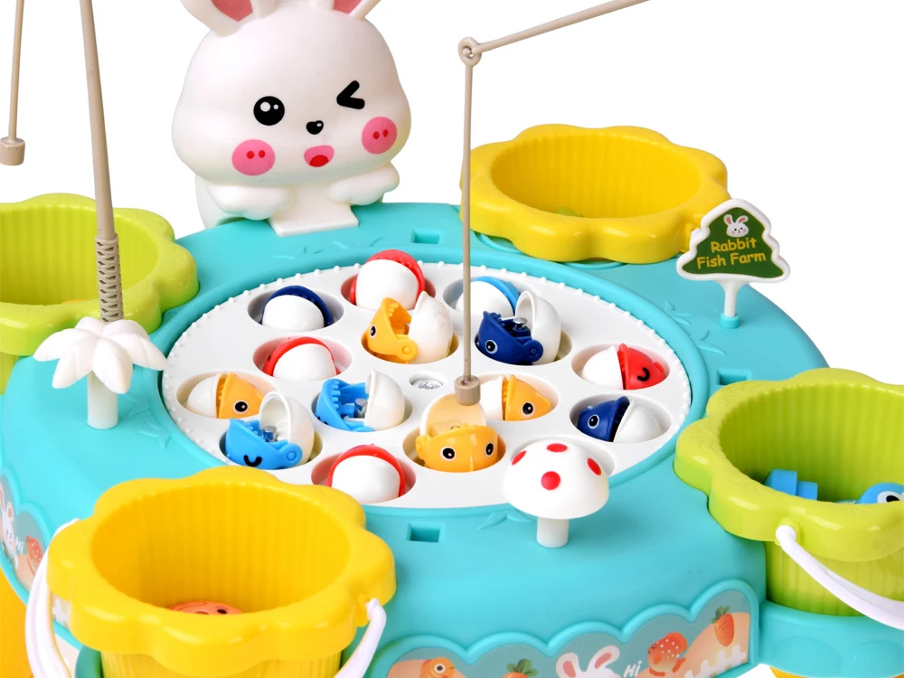 Jokomisiada Fishing Game Magnetic Rods Rotating Board Skill Game ZA6337