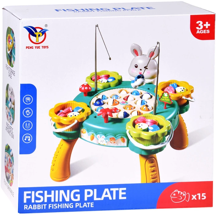 Jokomisiada Fishing Game Magnetic Rods Rotating Board Skill Game ZA6337