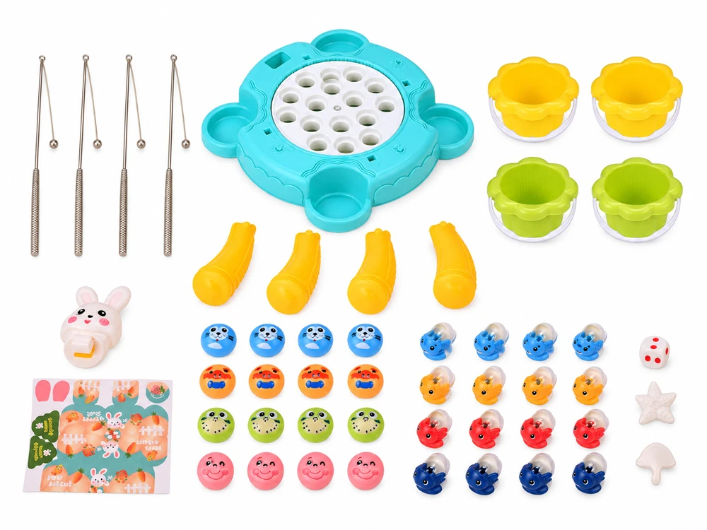 Jokomisiada Fishing Game Magnetic Rods Rotating Board Skill Game ZA6337