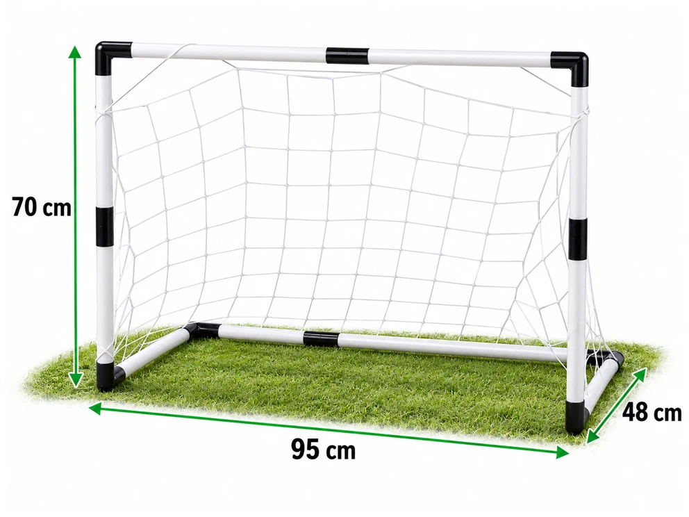 Jokomisiada Football Set for Children 2 Goals 95 cm 2 Soft Balls Pump SP0886