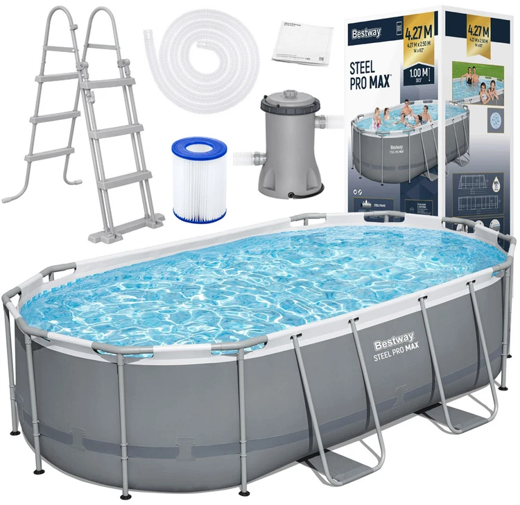 Karkasinis baseinas 427x250x100cm Bestway 8in1 56620