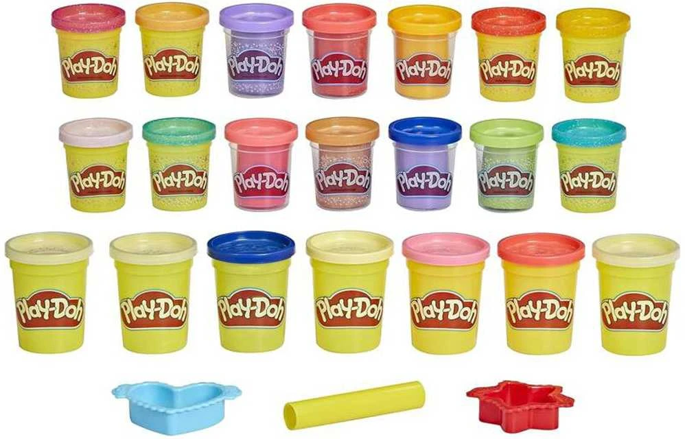 Hasbro Glitter Play-Doh 21 Colors + FeMki ZA5120