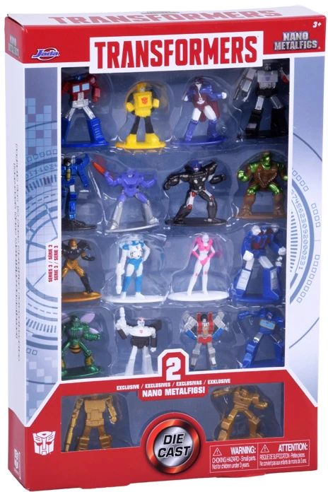 Hasbro JADA Transformers Nano Metalfigs 18 figūrėlių rinkinys 33784