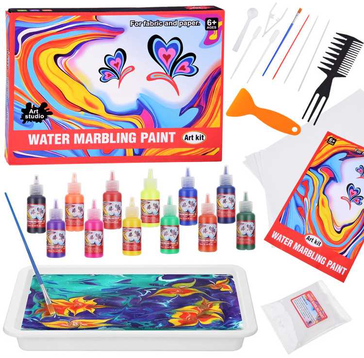 Jokomisiada Hydrographics water painting set 12 colors EBRU ZA5921