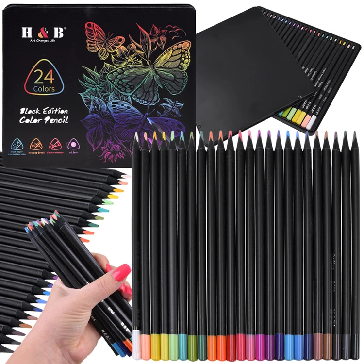 Dėlionė Jokomisiada Juodas Edition Colored Pencils 24 Colors 3.3 mm AP0124