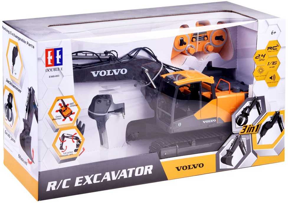 Didelis ekskavatorius su nuotolinio valdymo pulteliu + EE RC0495 priedai