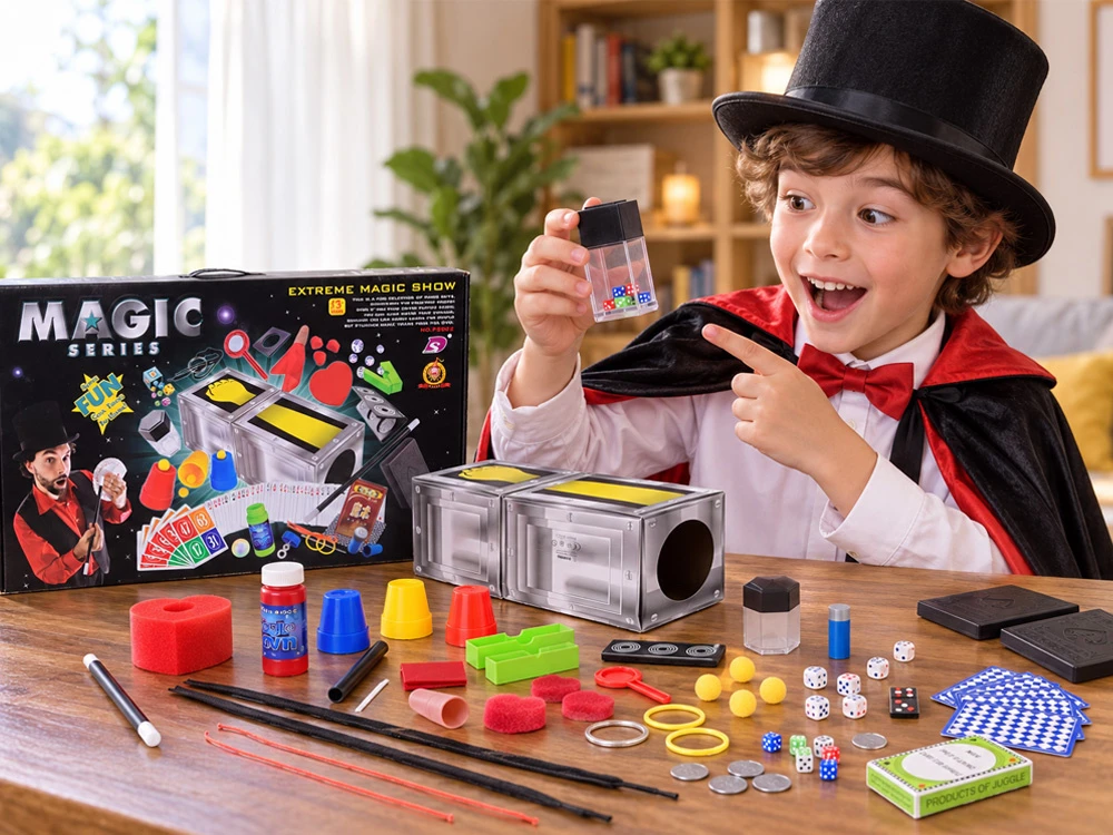 Jokomisiada MAGIC KIT - magic tricks, illusions, cards, dice and accessories ZA6455