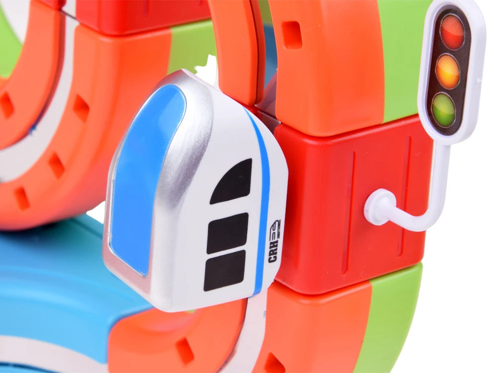 Jokomisiada MAGNETIC BLOCKS Magnetic track for trains - 135pcs DIY train ZA6330