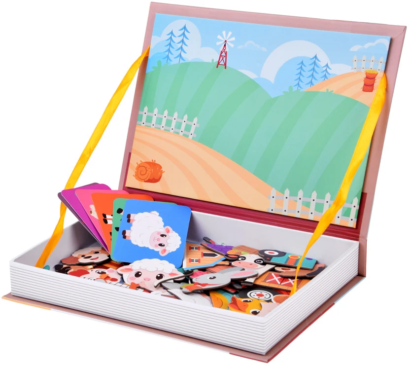 Dėlionė Jokomisiada Magnetic board book Farm 41 Pieces Educational puzzle ZA6413