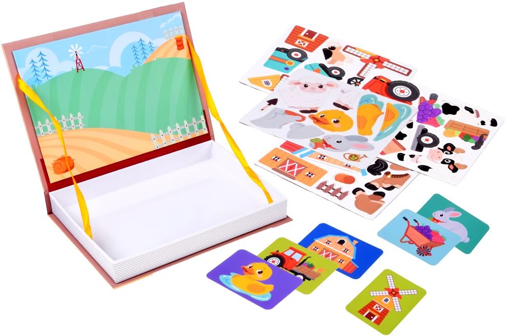 Dėlionė Jokomisiada Magnetic board book Farm 41 Pieces Educational puzzle ZA6413
