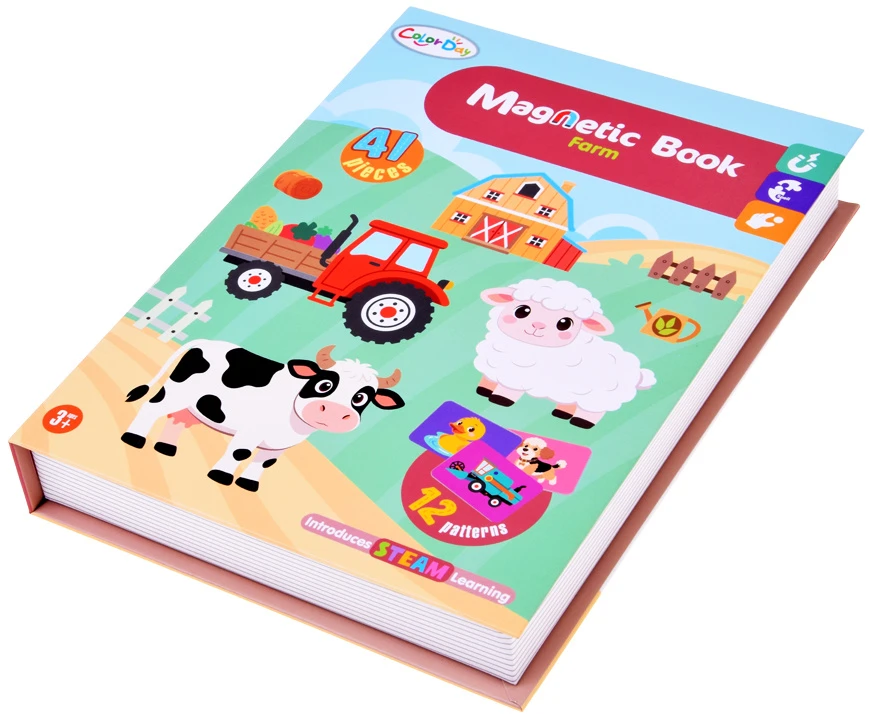 Dėlionė Jokomisiada Magnetic board book Farm 41 Pieces Educational puzzle ZA6413