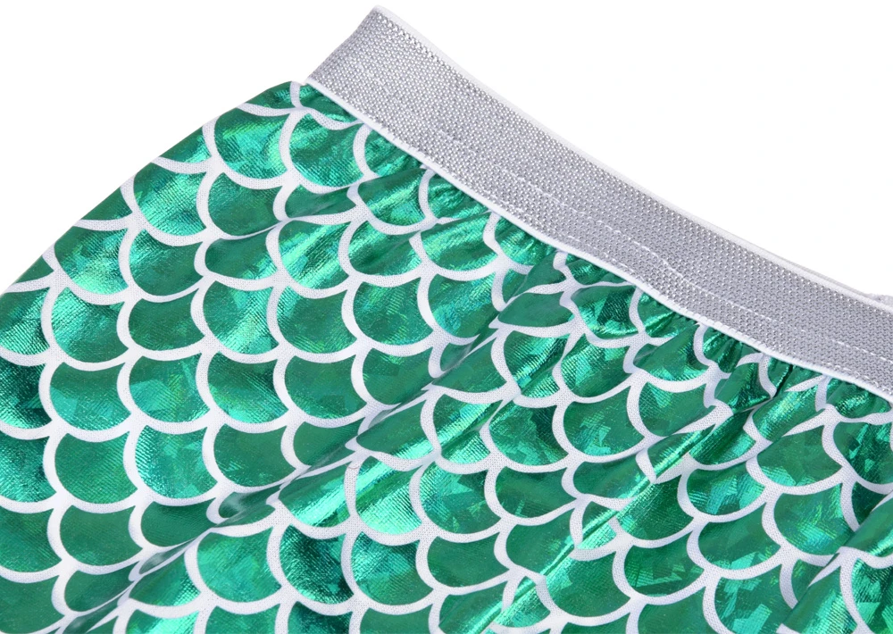Jokomisiada Mermaid Costume for Girls with Top and Shimmering Fish-Scale Skirt ZA6382