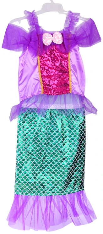 Jokomisiada Mermaid Costume for Girls with Top and Shimmering Fish-Scale Skirt ZA6382