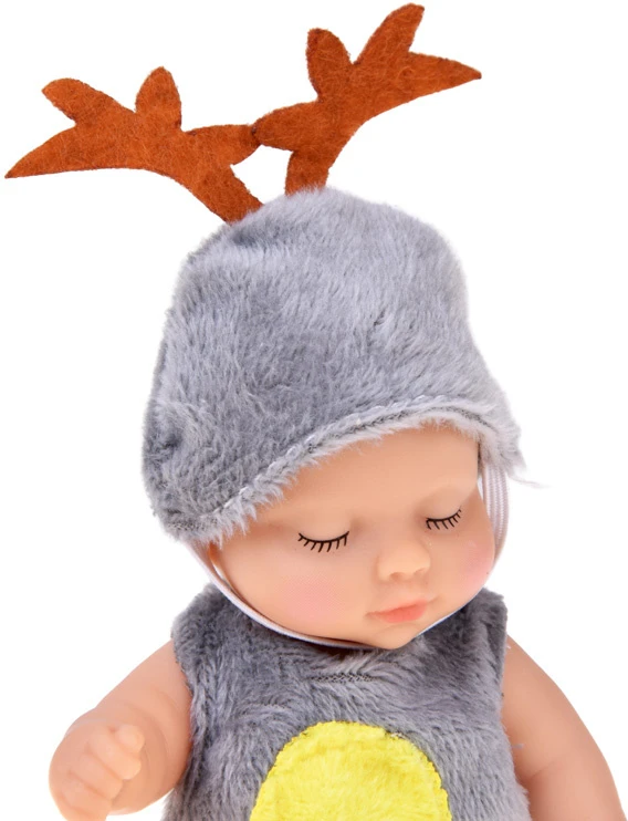 Jokomisiada Mini Baby Doll Reindeer 11 cm Movable Arms, Legs and Head ZA6454