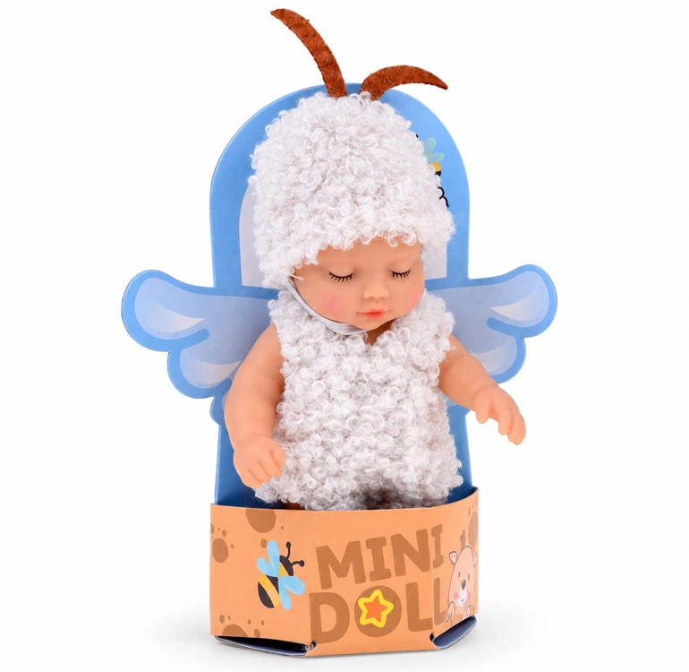 Jokomisiada Mini Baby Doll Sheep 11 cm Movable Arms, Legs and Head ZA6454