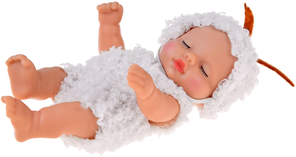 Jokomisiada Mini Baby Doll Sheep 11 cm Movable Arms, Legs and Head ZA6454