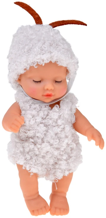 Jokomisiada Mini Baby Doll Sheep 11 cm Movable Arms, Legs and Head ZA6454