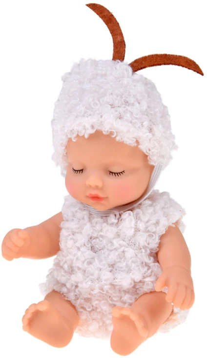 Jokomisiada Mini Baby Doll Sheep 11 cm Movable Arms, Legs and Head ZA6454