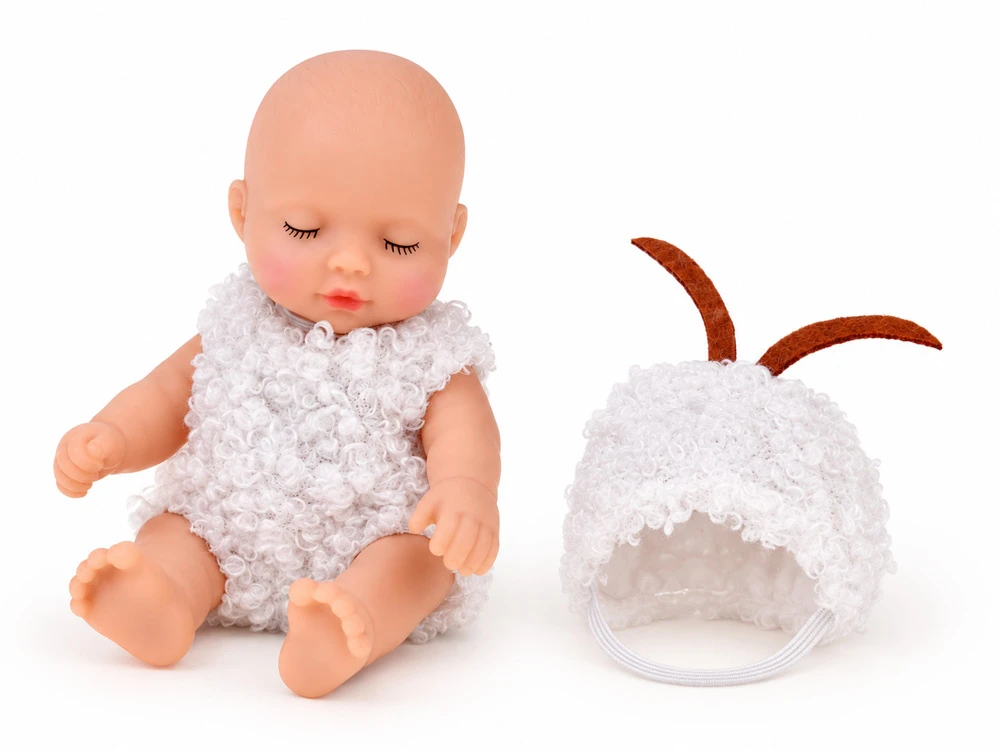 Jokomisiada Mini Baby Doll Sheep 11 cm Movable Arms, Legs and Head ZA6454