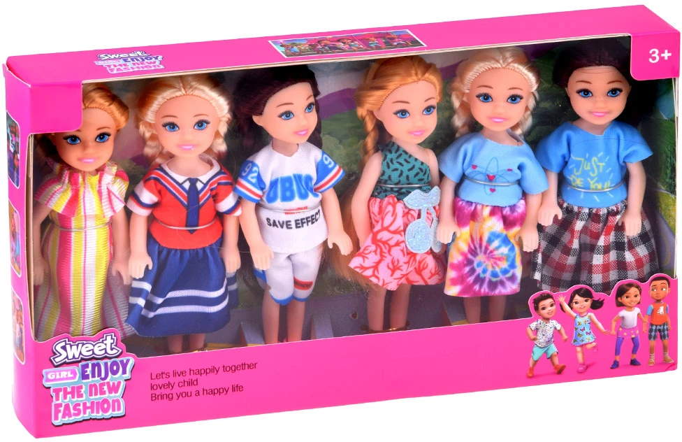 Jokomisiada Mini LALECZKI do domku Rinkinys 6 laleczek mała lalka księżniczki 14cm ZA6176