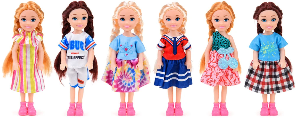 Jokomisiada Mini LALECZKI do domku Rinkinys 6 laleczek mała lalka księżniczki 14cm ZA6176