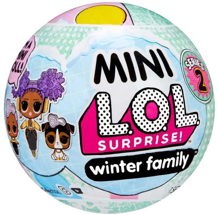 L.O.L Surprise Mini L.O.L. Stebina žiemos šeimos nustatytas žiemos kamuolys su lėlėmis ZA5127