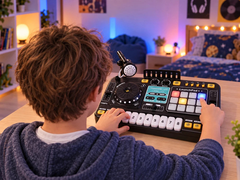 Jokomisiada MIXER DJ Controller Illuminated console for children + microphone ZA6303