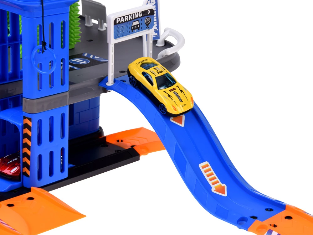 Jokomisiada Multi-storey car park 3 in 1: car wash, elevator, ramps, water discharge + 3 cars ZA6283