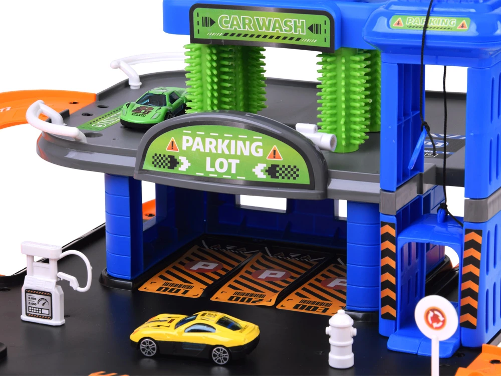 Jokomisiada Multi-storey car park 3 in 1: car wash, elevator, ramps, water discharge + 3 cars ZA6283