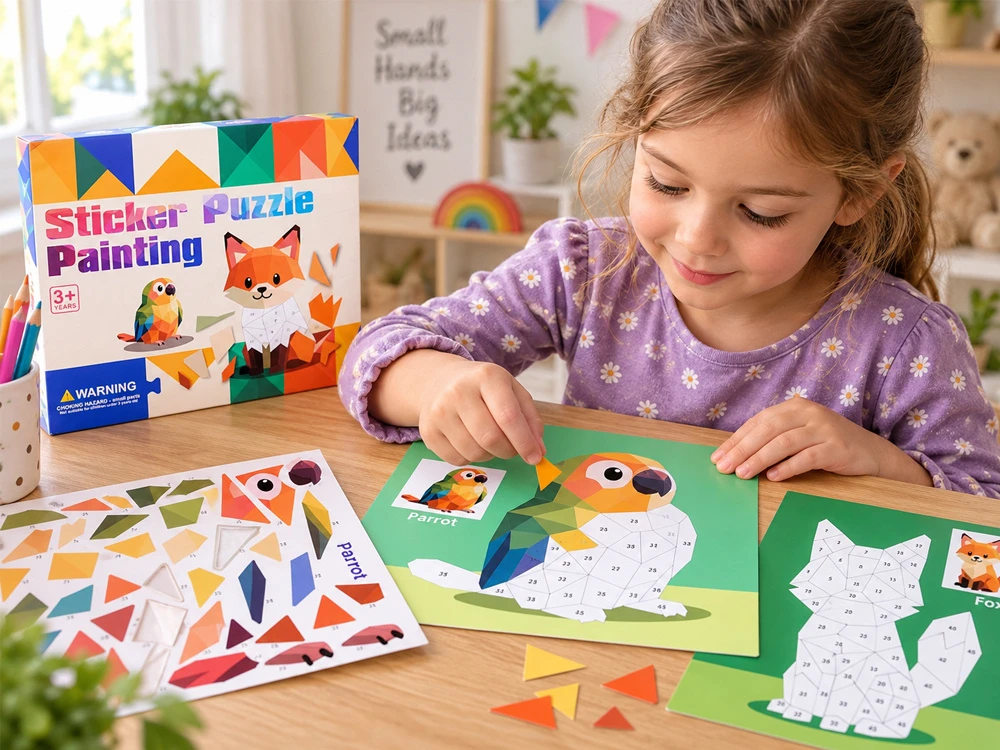 Jokomisiada Numerical mosaic - gluing by numbers ANIMALS 8 pictures ZA6629 A