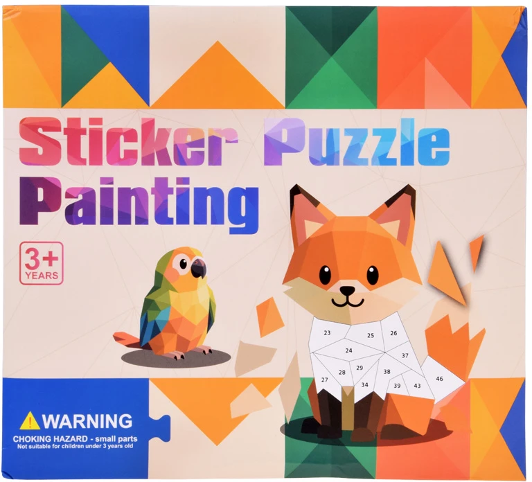 Jokomisiada Numerical mosaic - gluing by numbers ANIMALS 8 pictures ZA6629 A