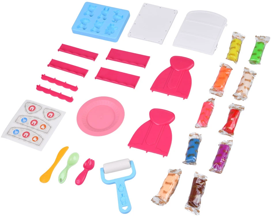 Jokomisiada Plastilino PARDUOTUVĖ didelis 10 spalvų rinkinys + priedai ZA6139