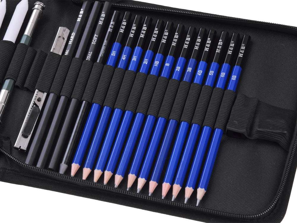 Dėlionė Jokomisiada Professional Sketching and Drawing Set Pencils Graphite Pieštukas Case AP0128