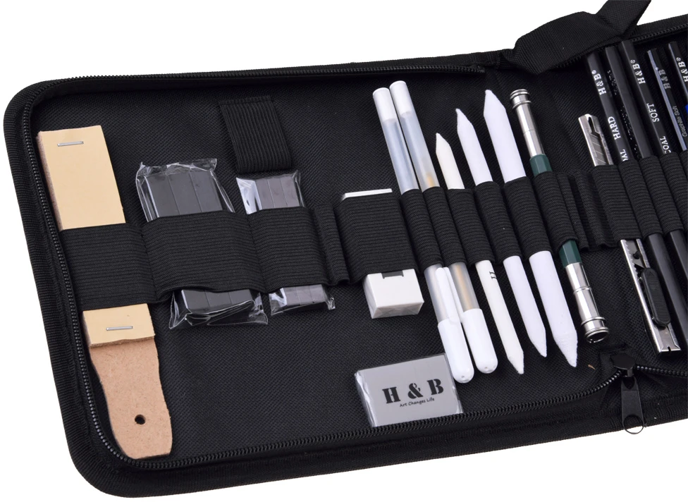 Dėlionė Jokomisiada Professional Sketching and Drawing Set Pencils Graphite Pieštukas Case AP0128